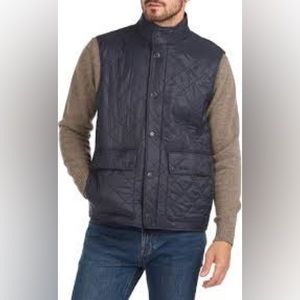 NWTs Barbour Men’s Rosemount Quilted Polar Fleece Gilet/Vest. Navy